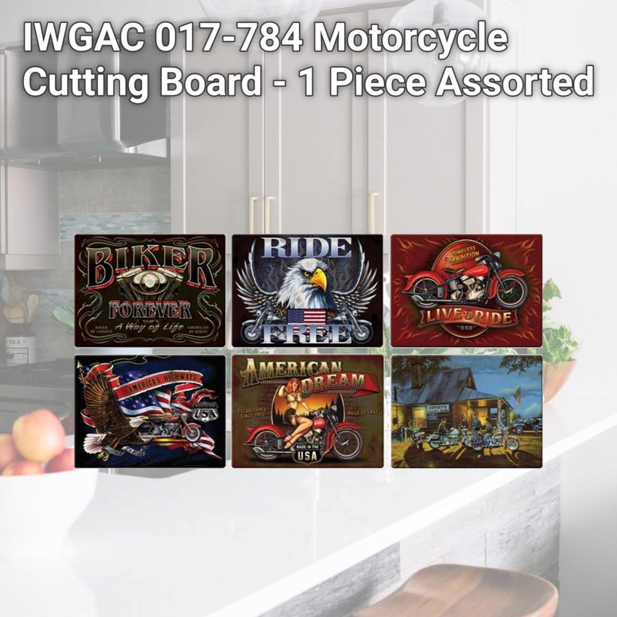 Picture of IWGAC 017-784 Motorcycle Cutting Board - 1 Piece Assorted
