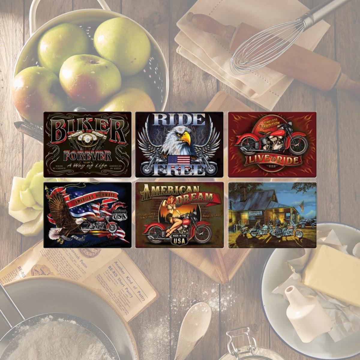 Picture of IWGAC 017-784 Motorcycle Cutting Board - 1 Piece Assorted