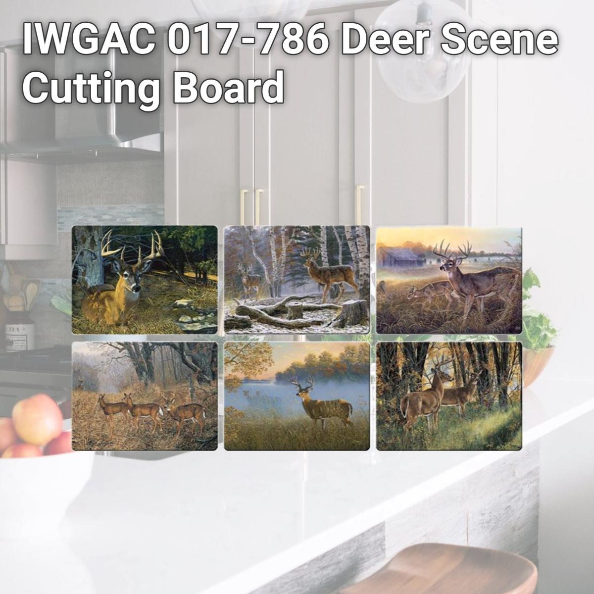 Picture of IWGAC 017-786 Deer Scene Cutting Board