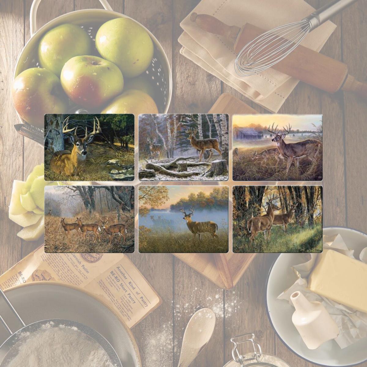 Picture of IWGAC 017-786 Deer Scene Cutting Board