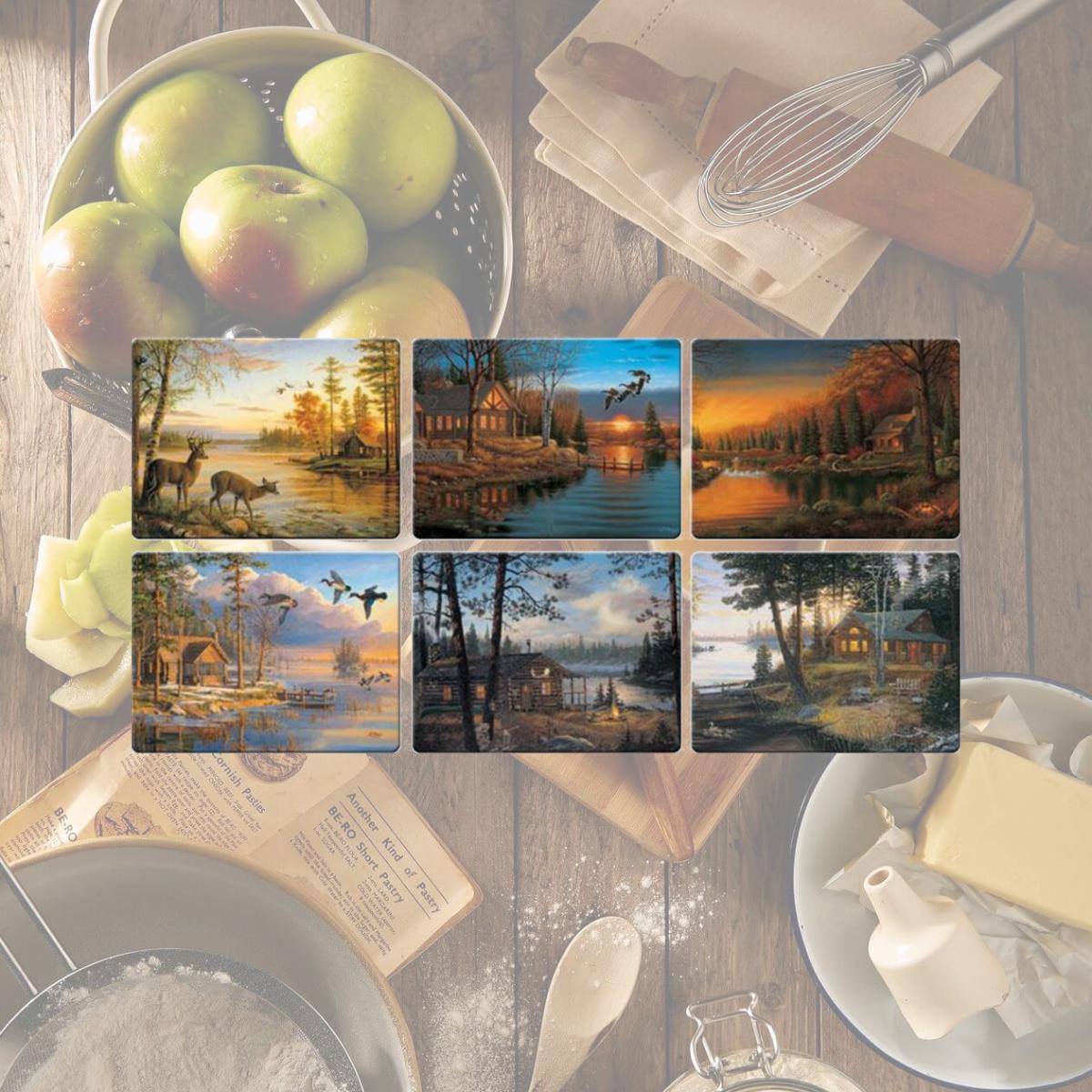 Picture of IWGAC 017-787 Cabin Scenes Cutting Board