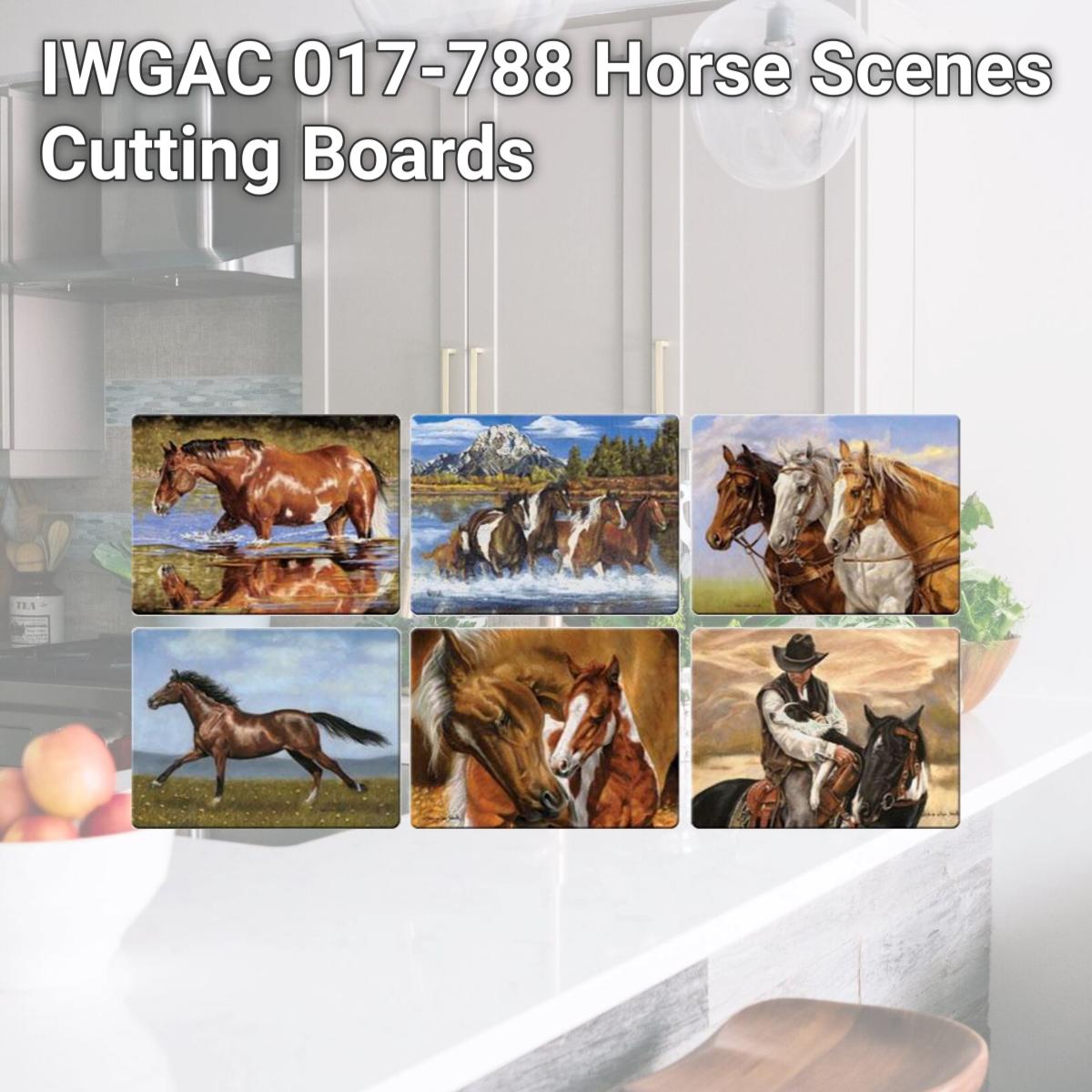 Picture of IWGAC 017-788 Horse Scenes Cutting Boards