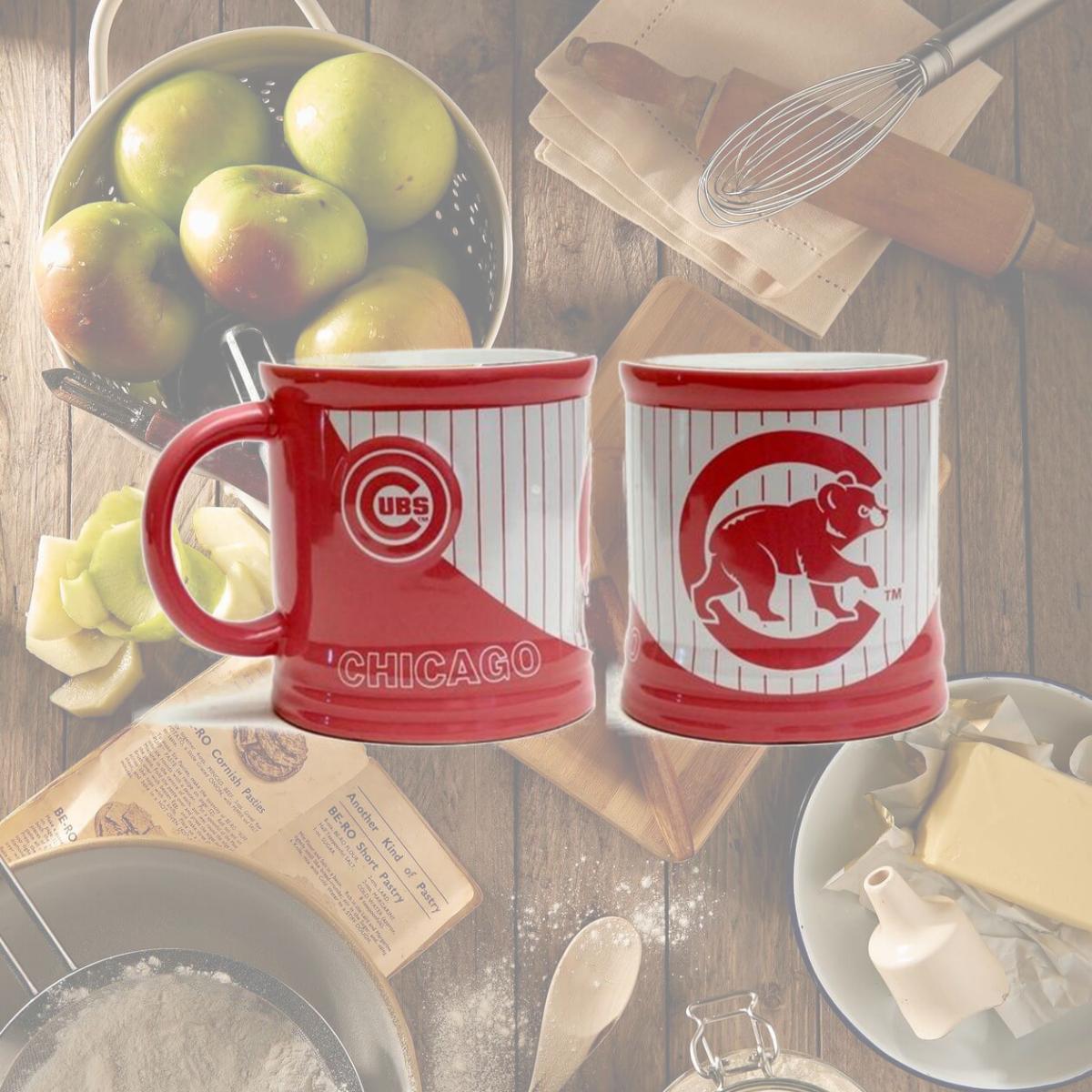Picture of MLB Chicago Cubs Pink Stripe Mug 15oz
