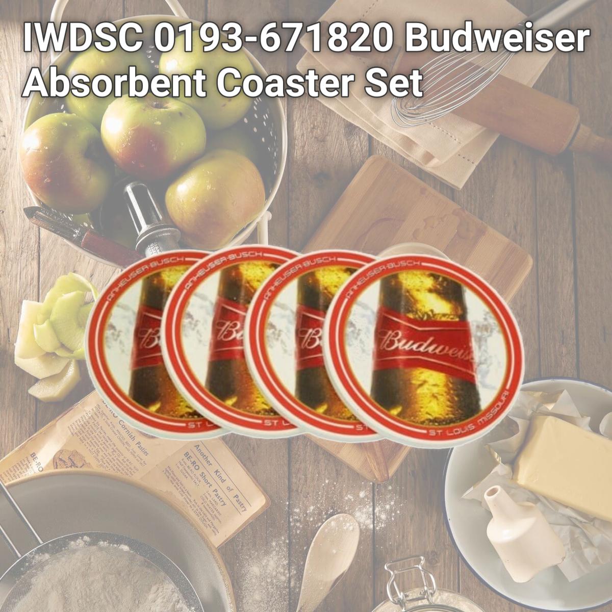 Picture of IWDSC 0193-671820 Budweiser Absorbent Coaster Set