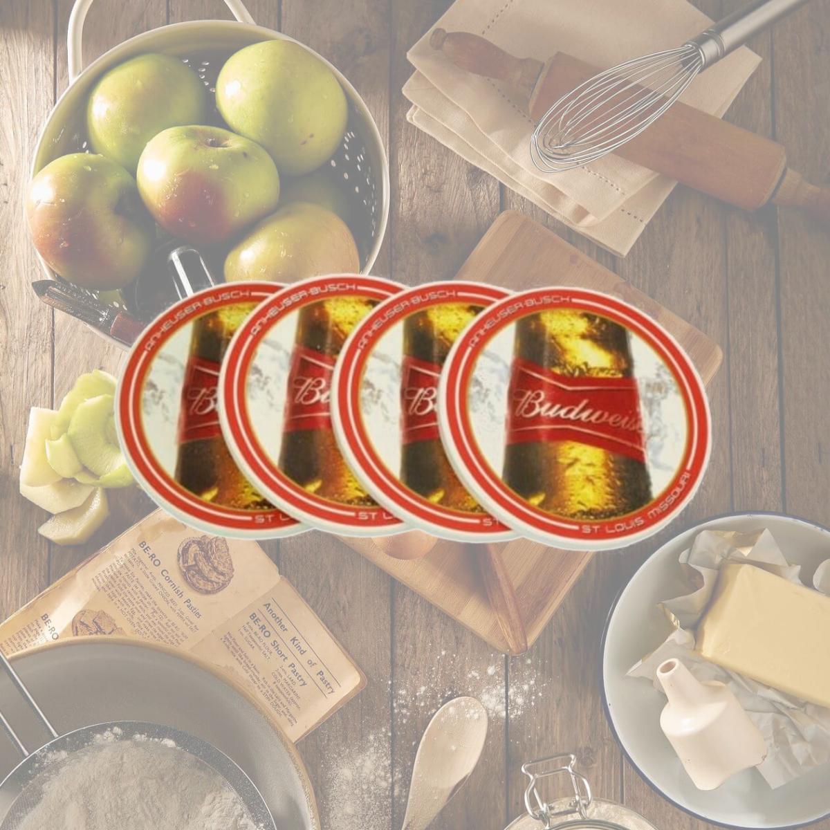 Picture of IWDSC 0193-671820 Budweiser Absorbent Coaster Set