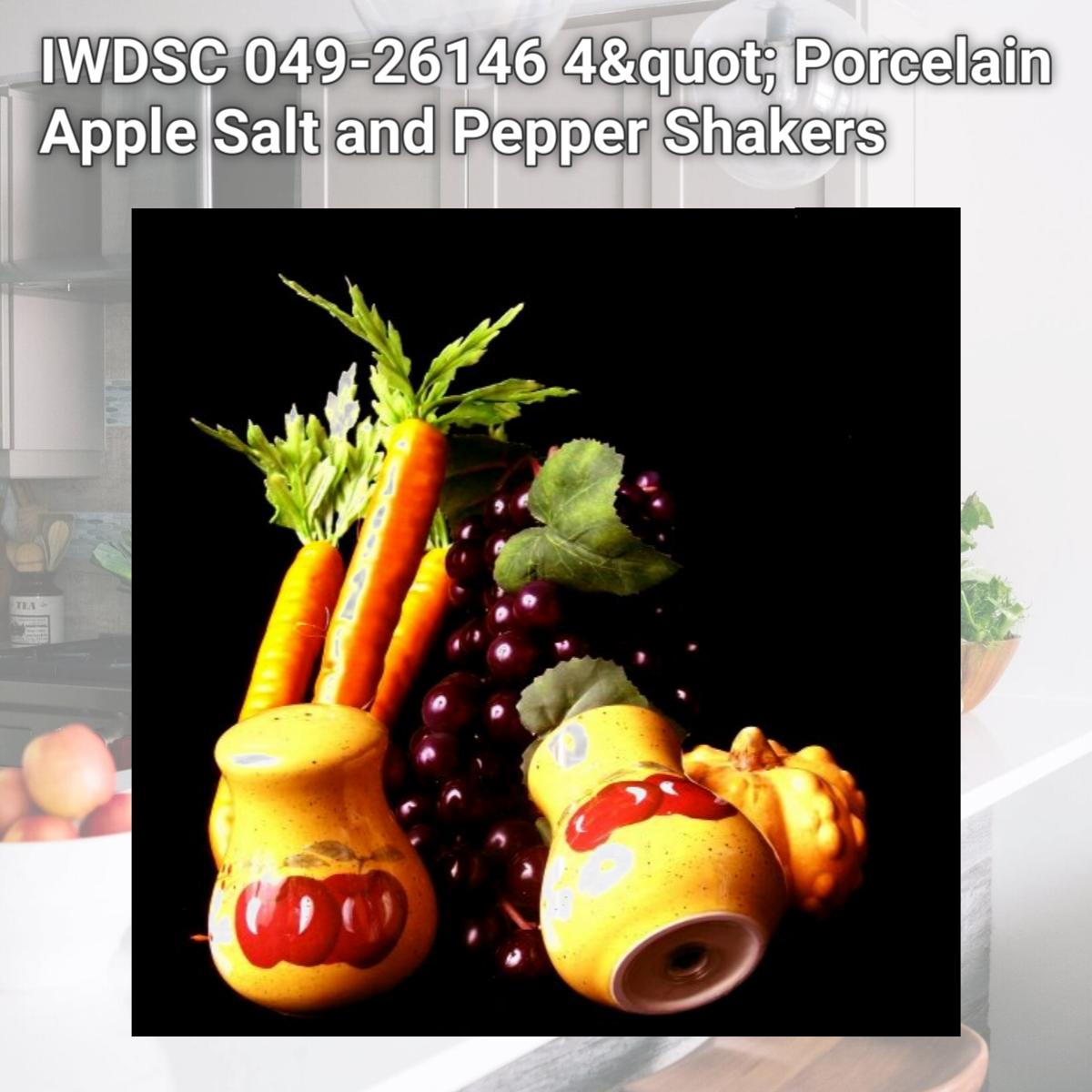 Picture of IWDSC 049-26146 4" Porcelain Apple Salt and Pepper Shakers