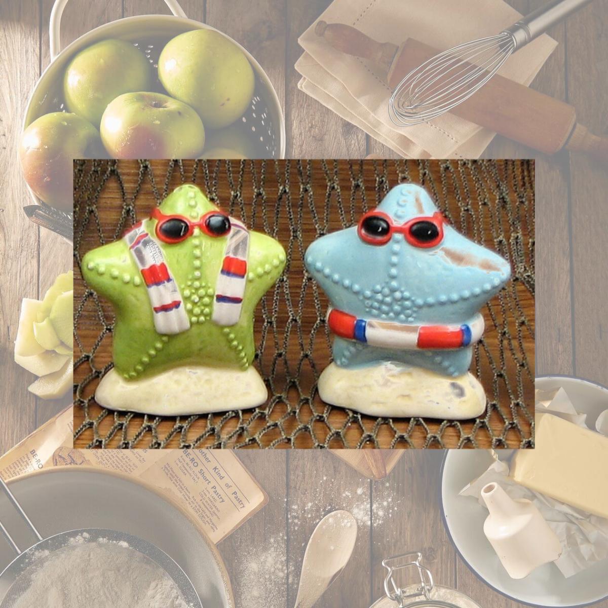 Picture of IWGAC 049-15090 Ceramic Starfish Salt & Pepper Set