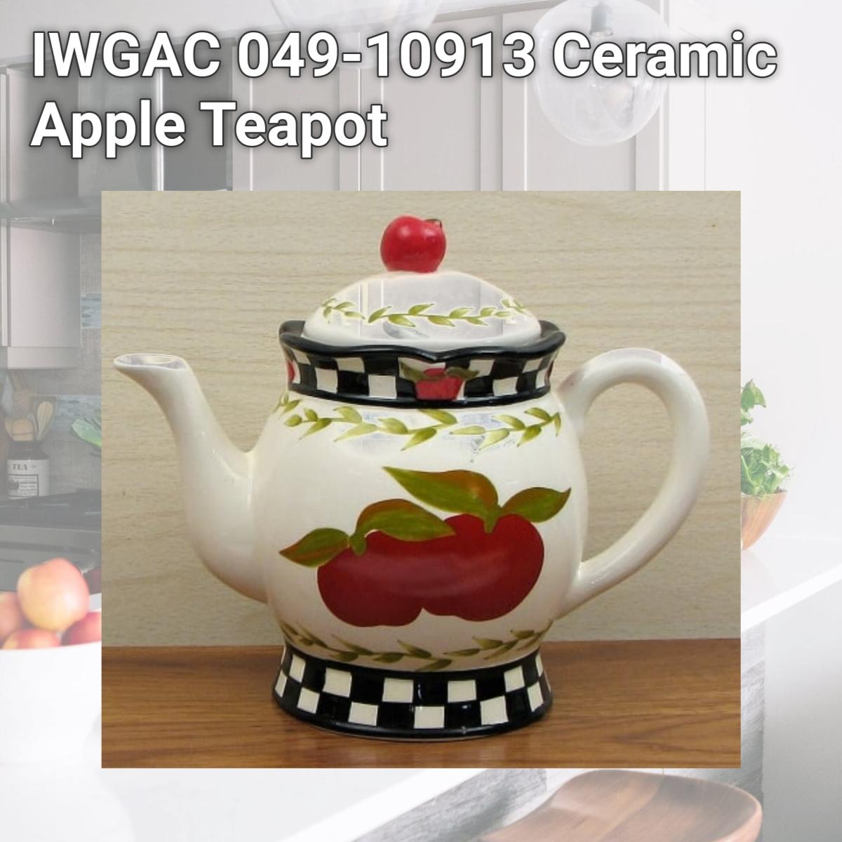 Picture of IWGAC 049-10913 Ceramic Apple Teapot