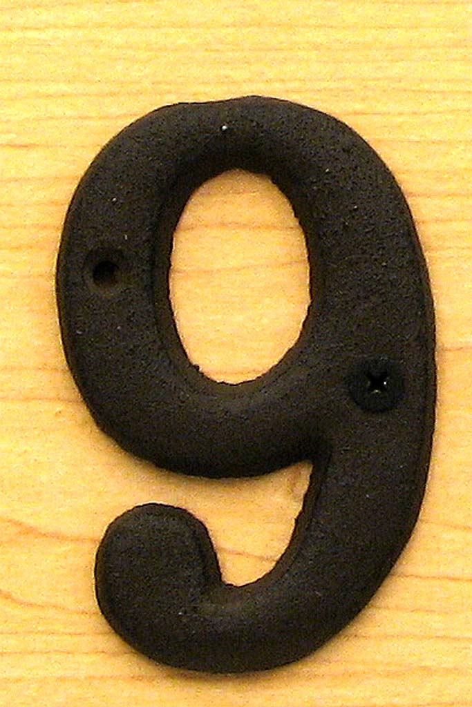 0184j-13021-9 Number 9 Solid Cast Iron