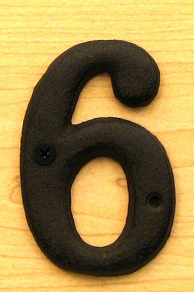 0184j-13021-6 Solid Cast Iron Number 6
