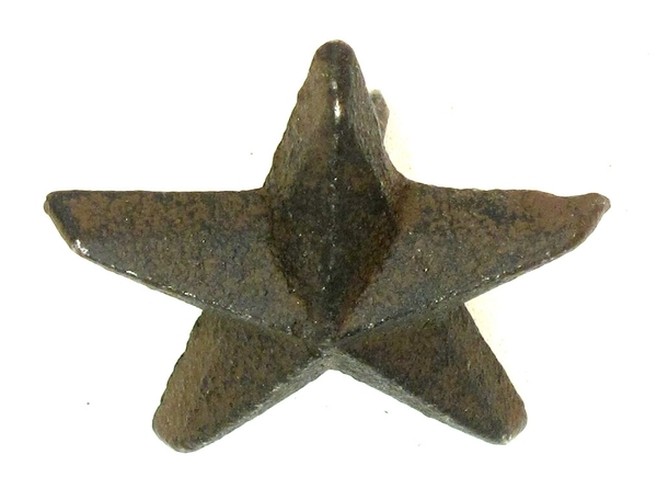 0170j-02111 Cast Iron Nail Star - Small, Set Of 12 - Black