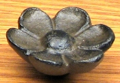 0184j-0928r Cupped Flower Drawer Pull, Rust - Set Of 6