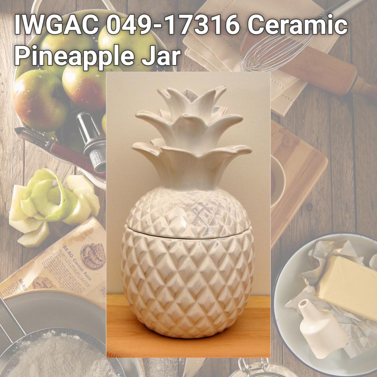 Picture of IWGAC 049-17316 Ceramic Pineapple Jar