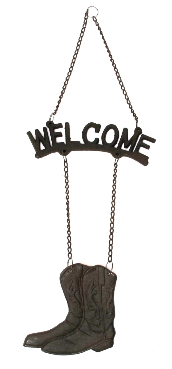0170j-08433 Cast Iron Welcome Boot Sign
