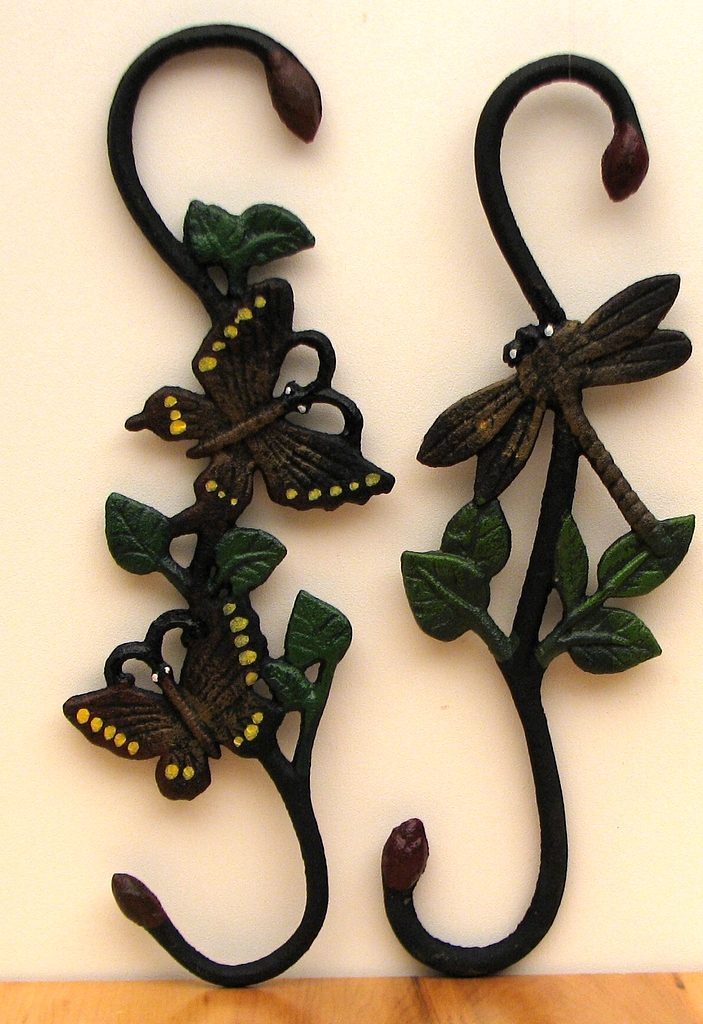 0184j-03073 Cast Iron Butterfly & Dragonfly Plant Hanger