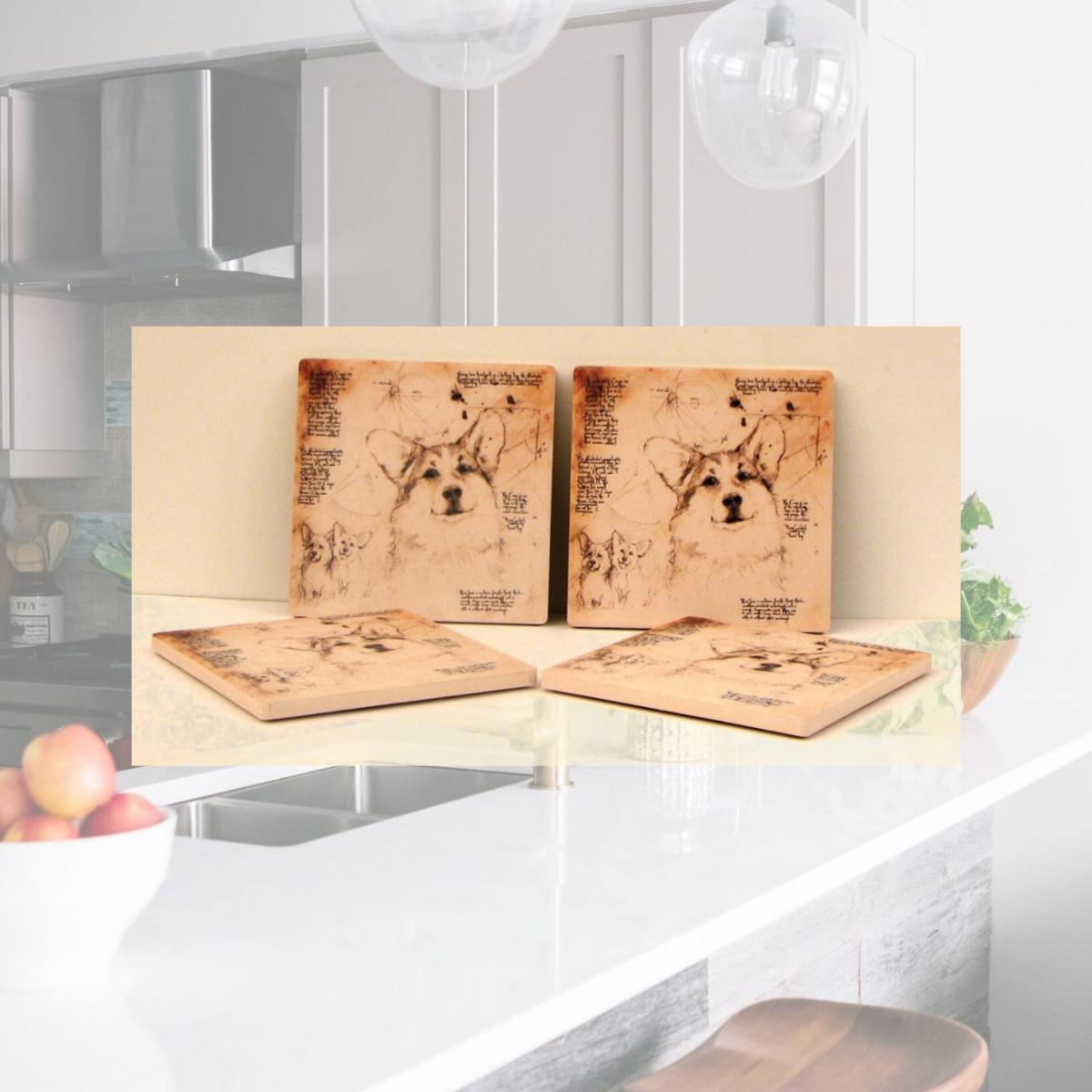 Picture of IWGAC 0183-36394 Corgi Coasters - Set of 4