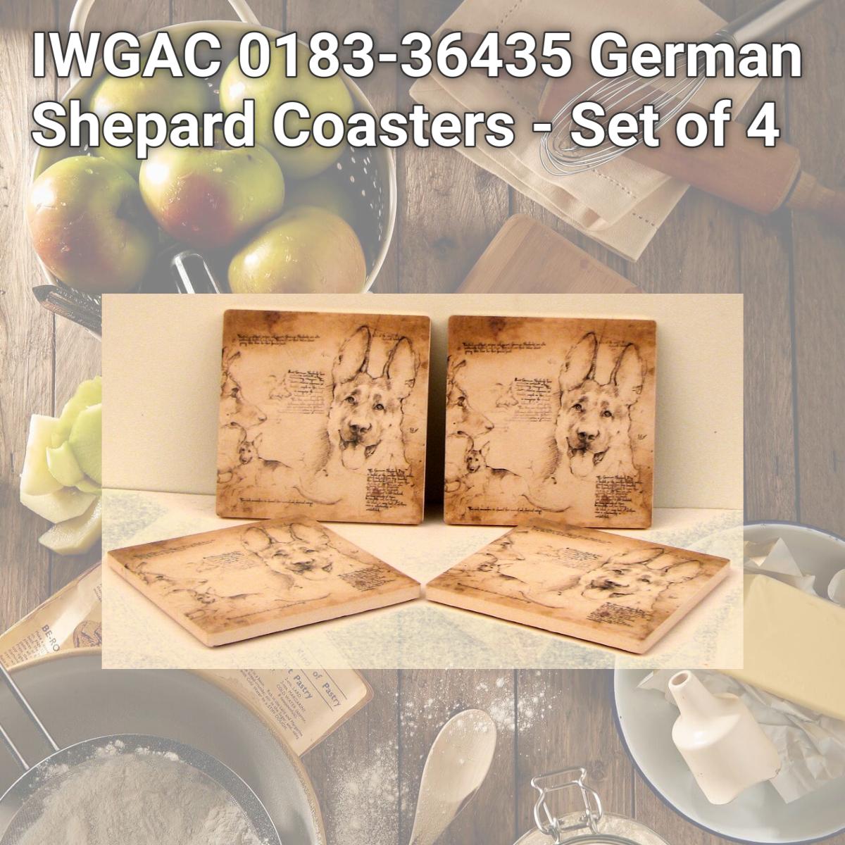 Picture of IWGAC 0183-36435 German Shepard Coasters - Set of 4