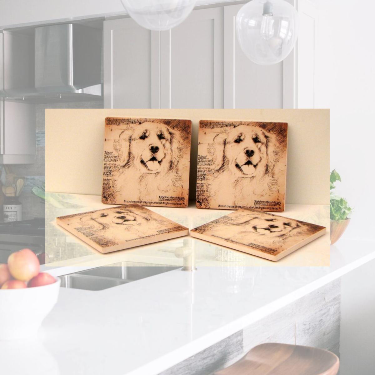 Picture of IWGAC 0183-36471 Golden Lab Coasters - Set of 4