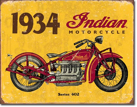 034-1929 1934 Indian Motorcycle Diecast Metal