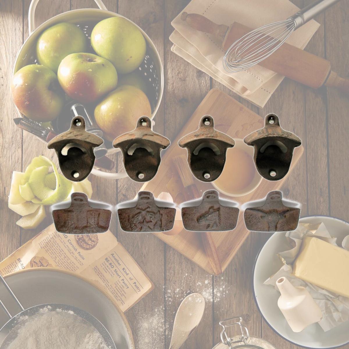 Picture of IWGAC 0170J-07496 Western Cast Iron Rust Bottle Openers - Set of 4