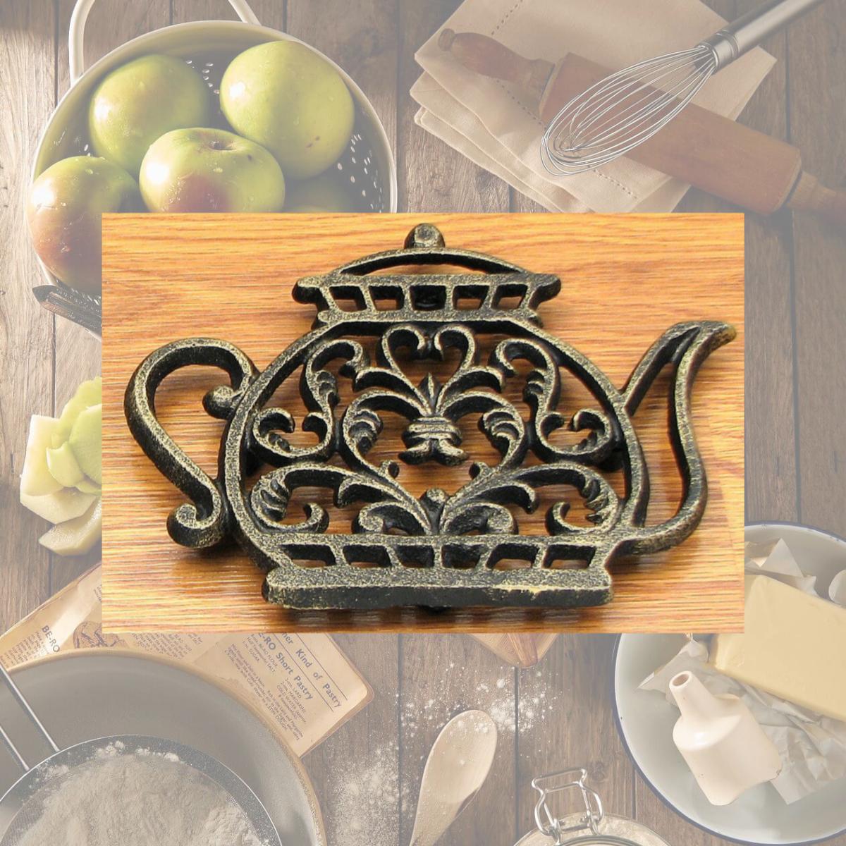 Picture of IWGAC 0184J-0254 Tea Kettle Trivet, Cast Iron