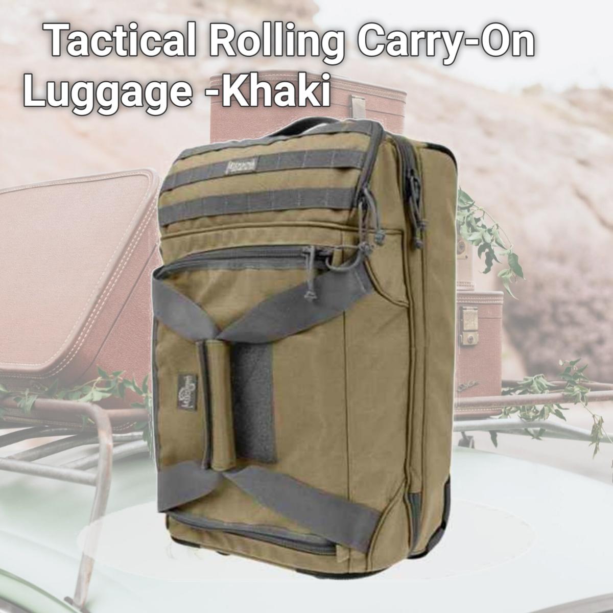 Picture of Max 5001KF Tactical Rolling Carry-On Luggage -Khaki