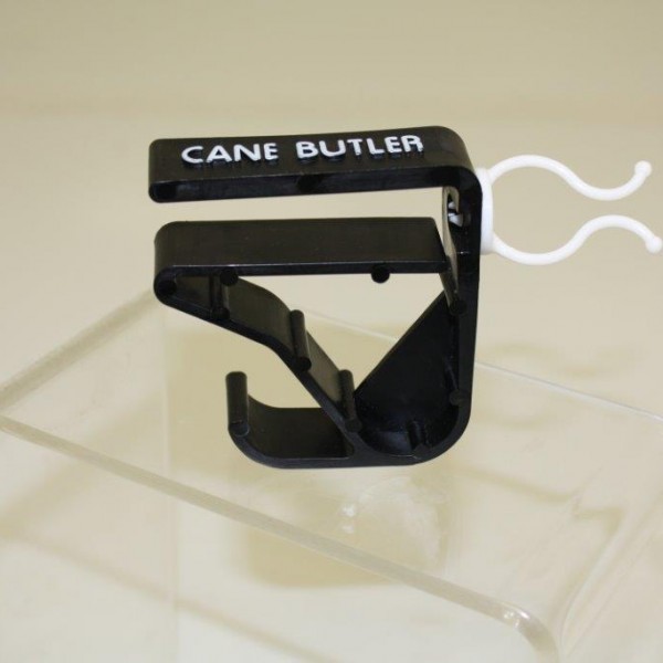 Bh13005 Cane Holder With Purse Hook - Black