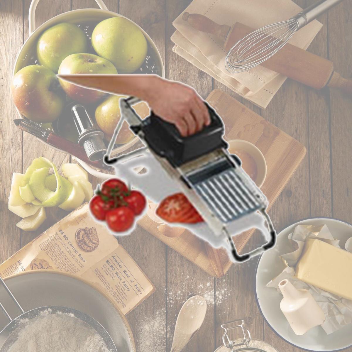 Picture of Jaccard  200441 Safe Hands Madolin Slicer - 7 Blades Stainless Steel