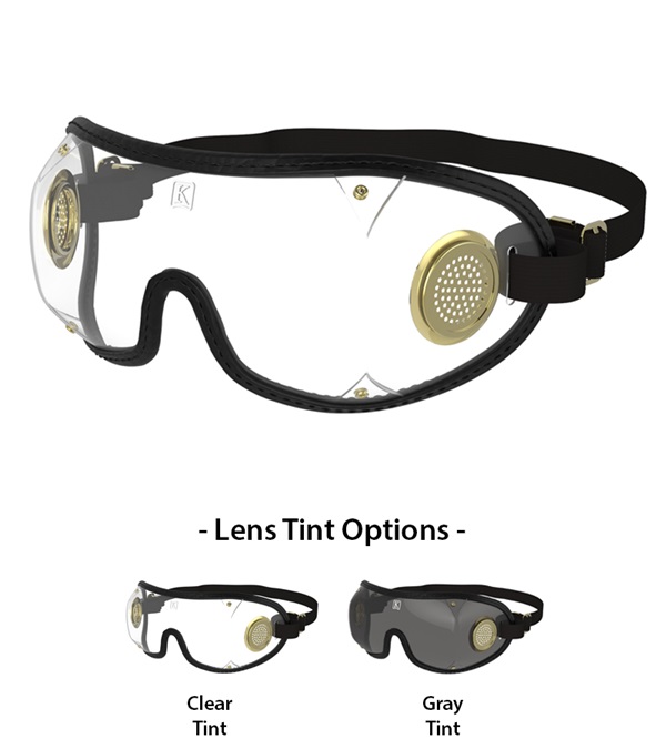 3772-cl-bk Jockey Goggles, Clear & Black