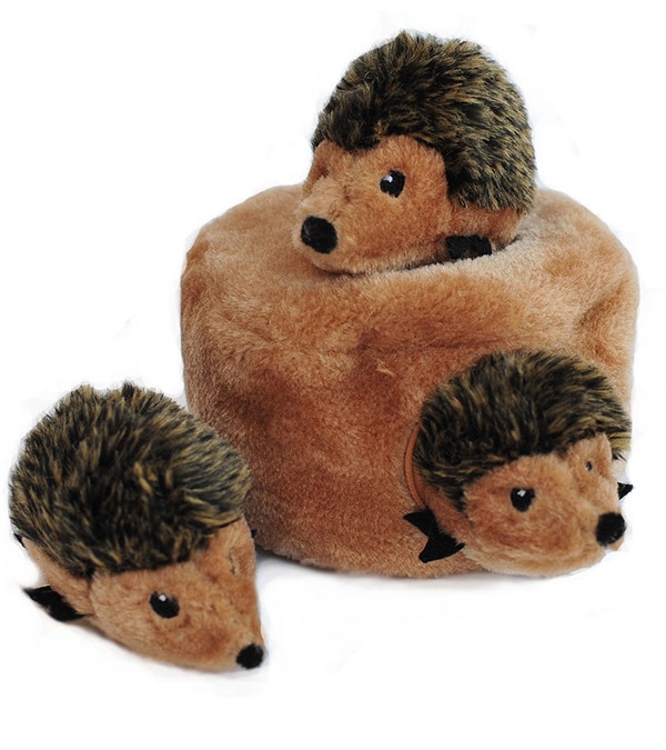 2703 Burrow Hedgehog Den Plush Dog Toy