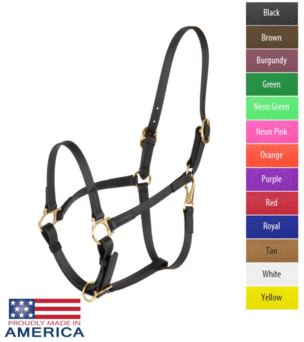 Fw3088-re-7 Double Buckle 0.75 In. Beta Halter Adjustable Chin, Red - 7-horse