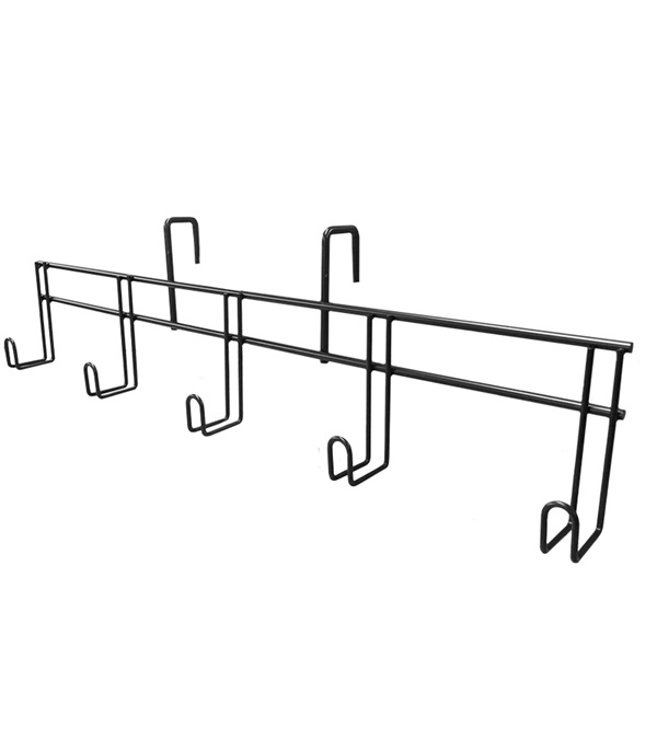 10366-BK Hook Rack for Tack Caddy or Cart, Black
