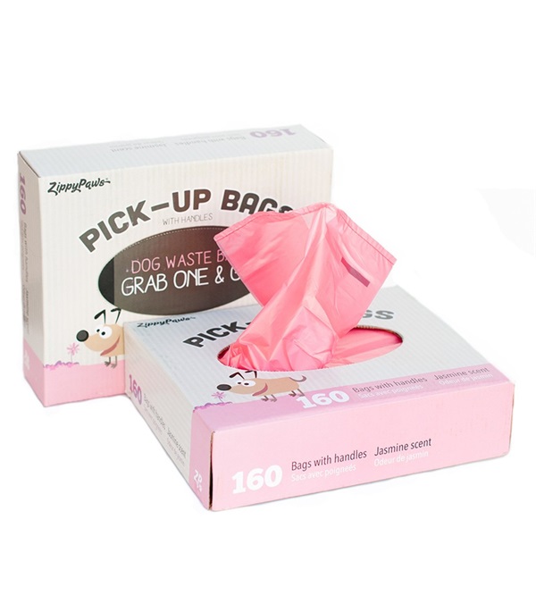 3637 Pink Scented Poop Bags - 160 Per Pop-up Box