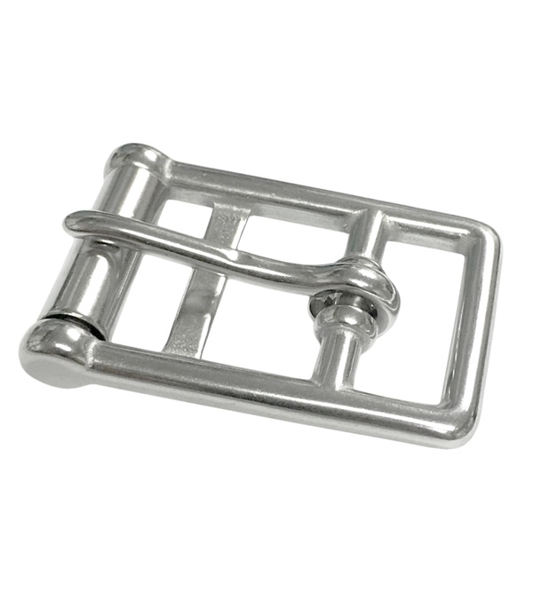 3372 1 In. Stainless Steel Double Bar Girth Buckle With Roller