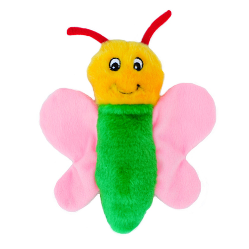2735-but Crinkle Toy Plush Dog Toy - Butterfly