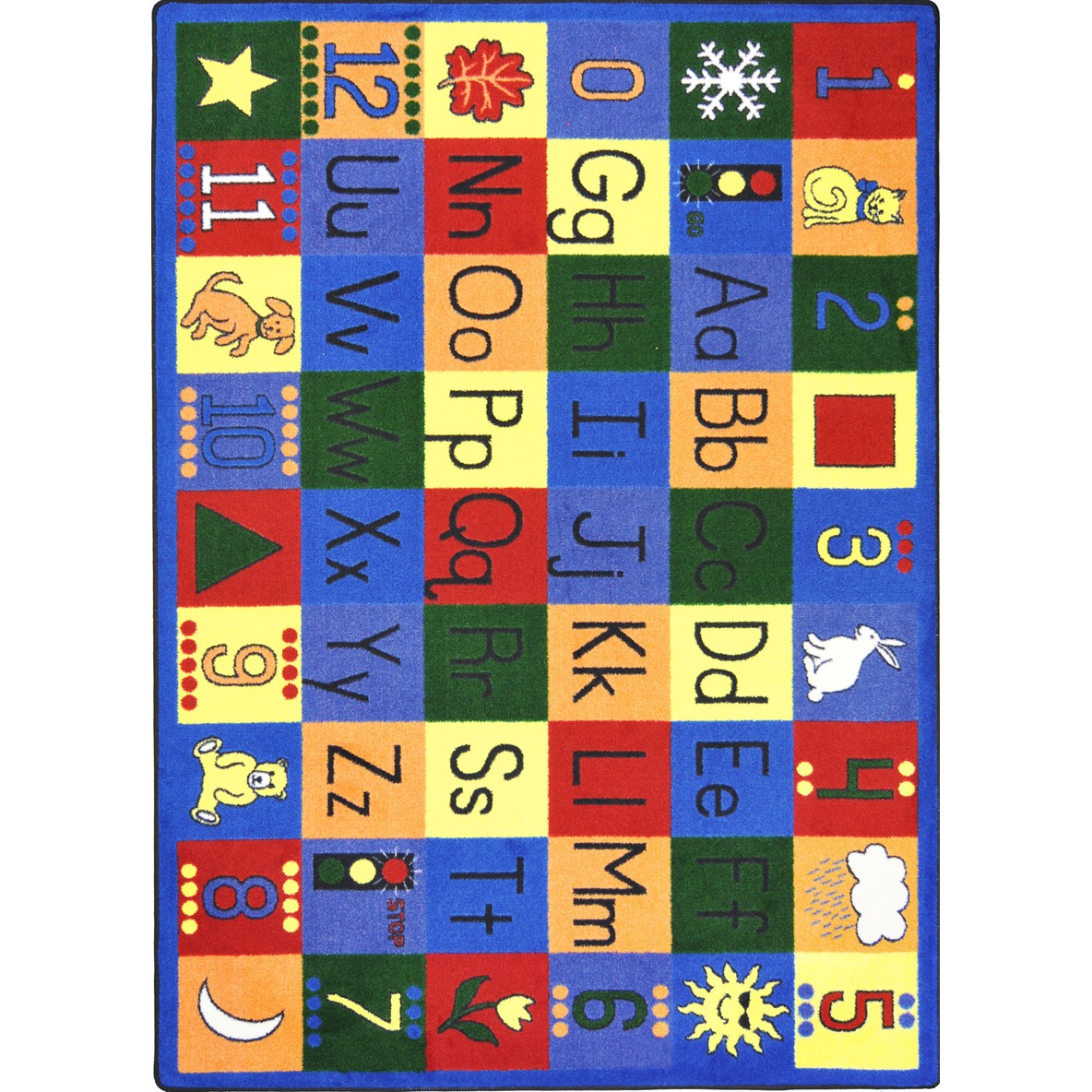 1428c-01 Around The Block Classroom Rug, Multi-color - 5 Ft. 4 In. X 7 Ft. 8 In.