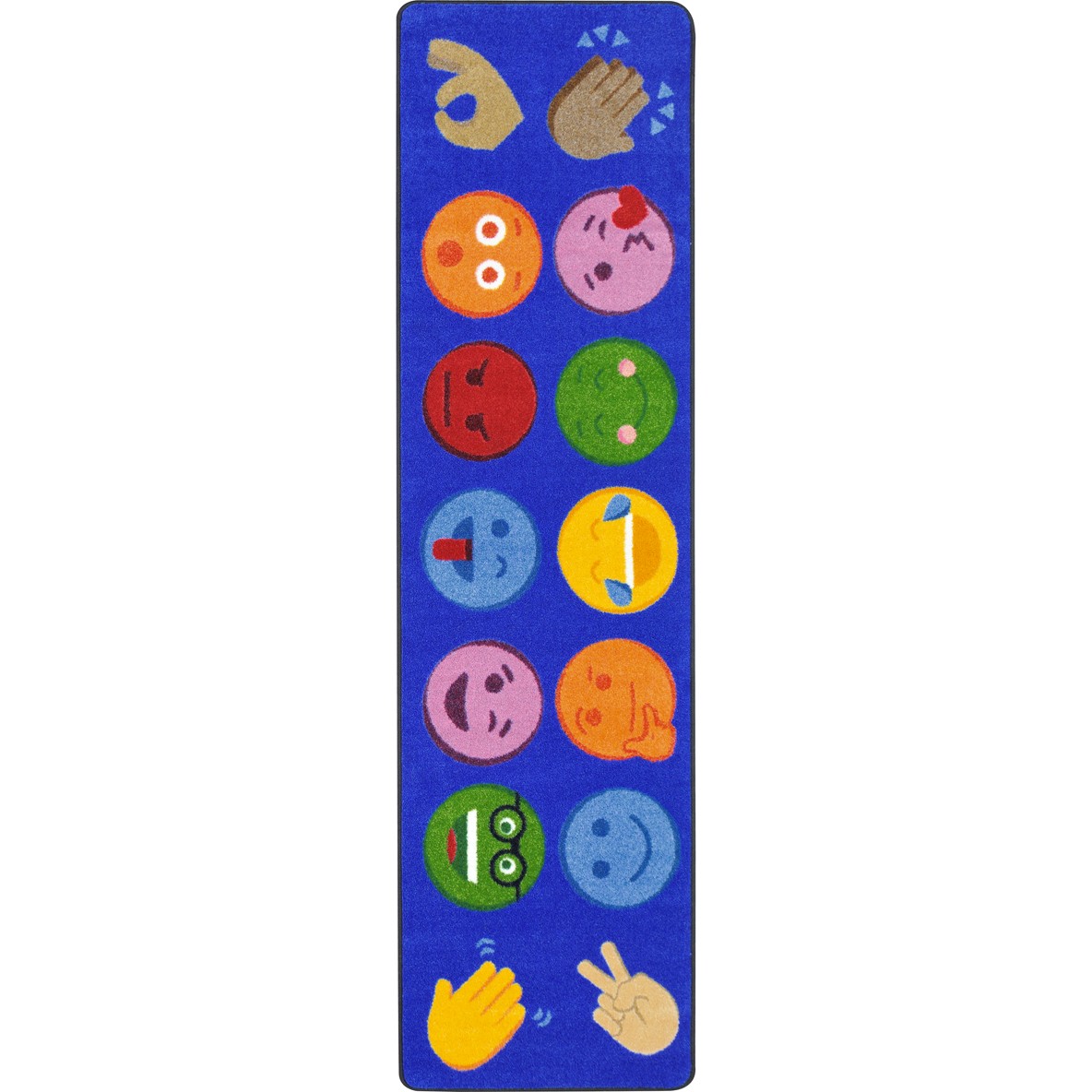 2 Ft. 1 In. X 7 Ft. 8 In. Emoji Expressions Kid Essentials Runner Rug, Multicolor