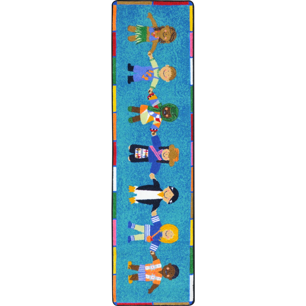 2 Ft. 1 In. X 7 Ft. 8 In. Hands Around The World Kid Essentials Runner Rug, Multicolor