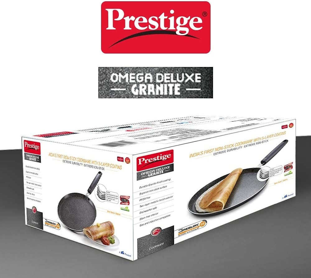 Picture of Prestige PRGK250 Prestige 250mm Omega Deluxe Granite Omni Non-Stick Dosa Tava/Griddle, 10'
