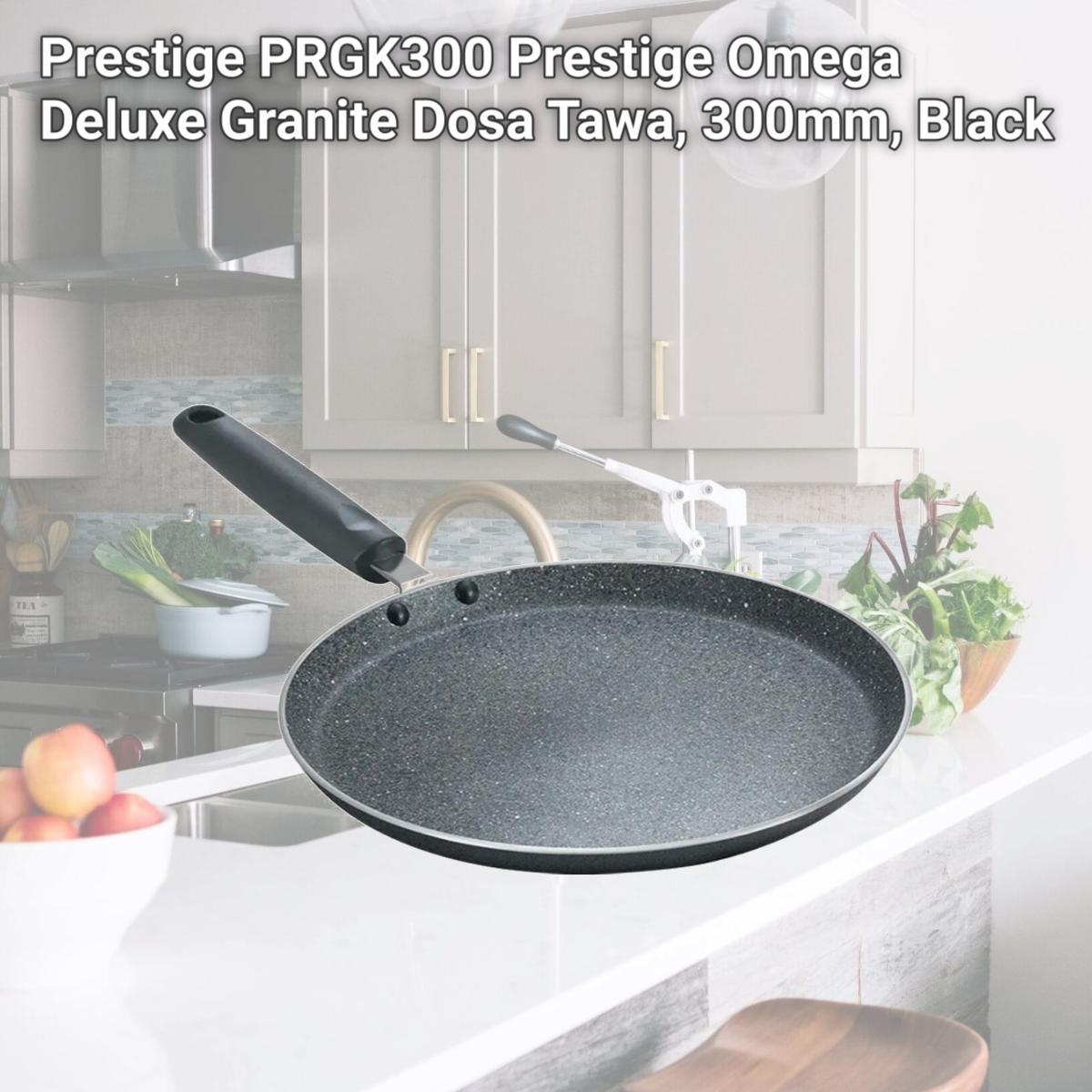 Picture of Prestige PRGK300 Prestige Omega Deluxe Granite Dosa Tawa, 300mm, Black