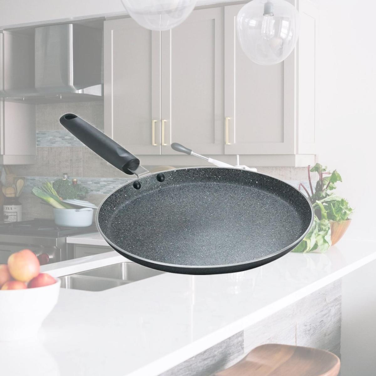 Picture of Prestige PRGK300 Prestige Omega Deluxe Granite Dosa Tawa, 300mm, Black