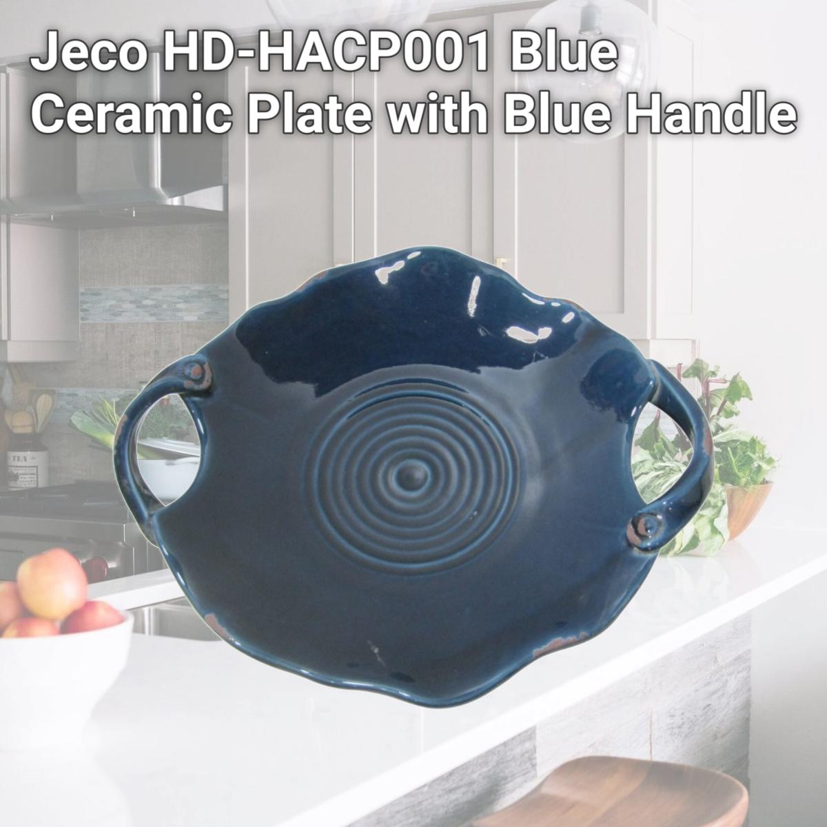 Picture of Jeco HD-HACP001 Blue Ceramic Plate with Blue Handle
