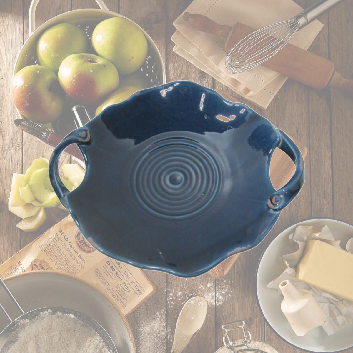 Picture of Jeco HD-HACP001 Blue Ceramic Plate with Blue Handle