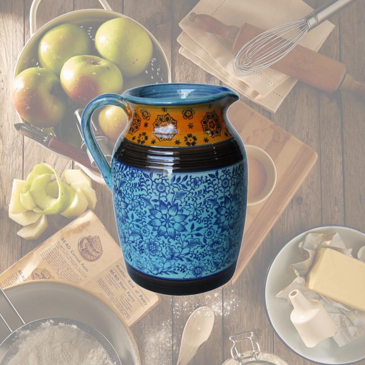 Picture of Jeco HD-HADJ048 11.4 in. Pattern Pitcher, Yellow & Blue