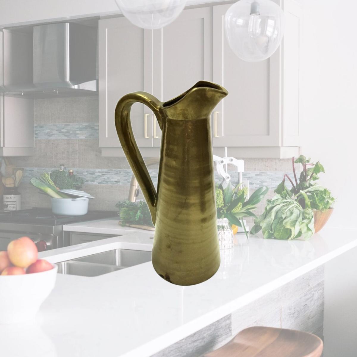 Picture of Jeco HD-HADJ075 Ceramic Pitcher, Gold Color