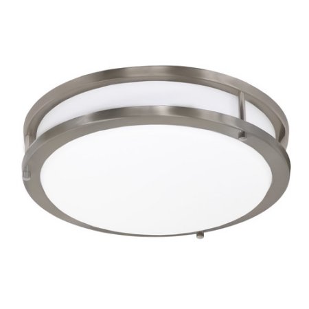 Jesco Lighting Cm403pm-2790-bn 14 In. Contemporary Round Led Ceiling Fixture With Acrylic Shade - 2700k
