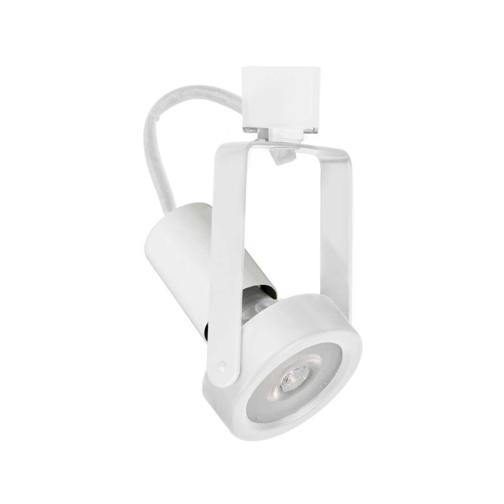 1-light Gimbal Line Voltage Track Light For Par30, White