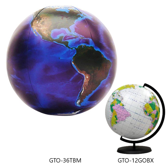 Jc-d065 36 In. Blue Marble Globe & 12 In. Globe With Plastic Stand