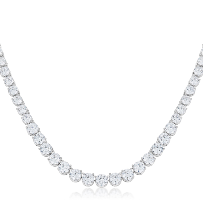 Jgoodin N01298r-c01 Womens 46 Ct Graduated Cubic Zirconia Necklace