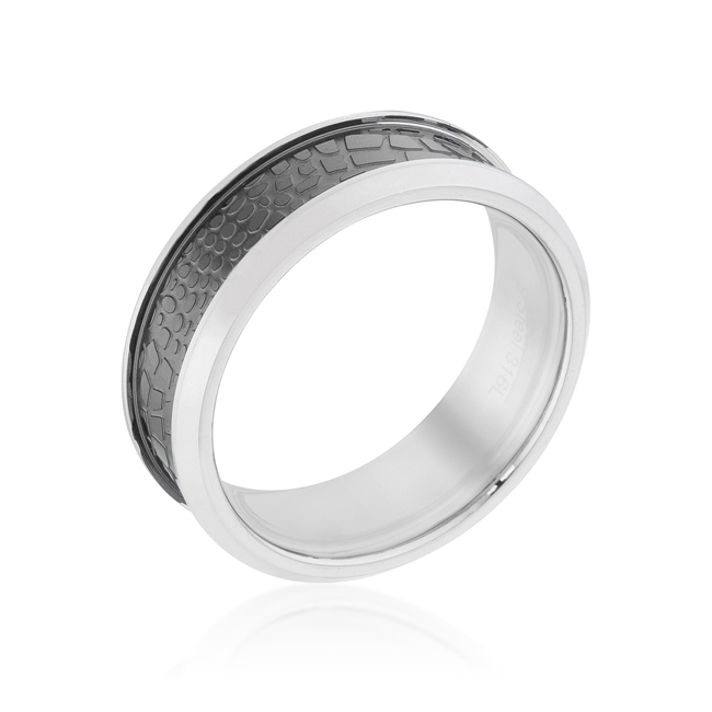 Jgoodin R08433rv-v01-10 Mens Band Ring With Animal Print Detail - Size 10